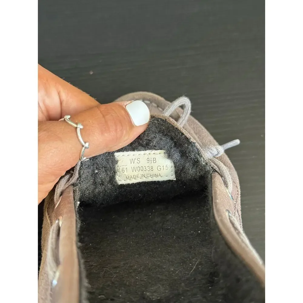 Cole Haan Suede Driving Moccasins Gray Faux Fur Lined Women’s 9.5B